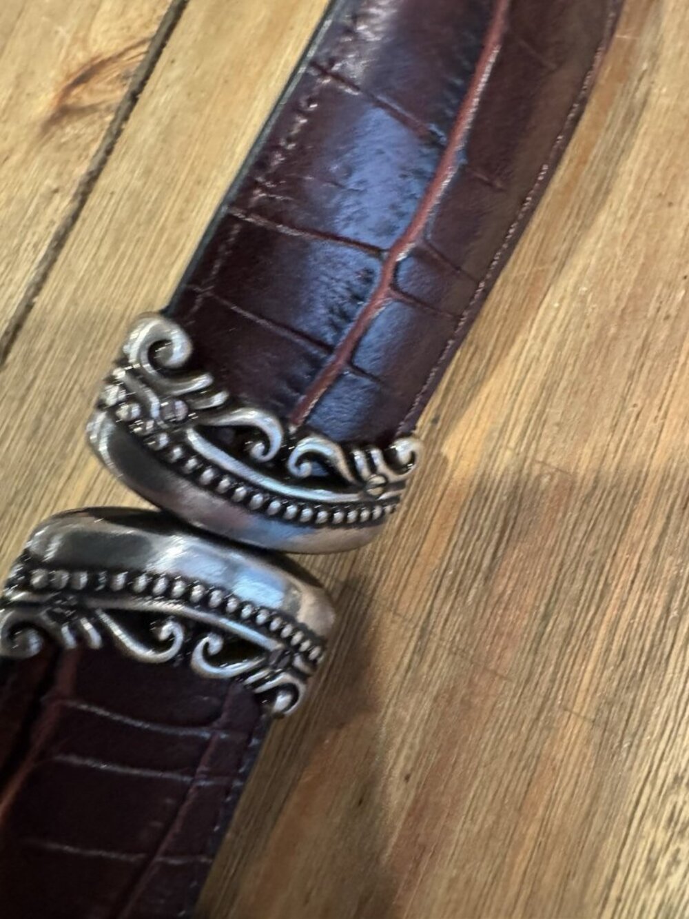 LAKE SHORE DRIVE ACCESSORIES WOMEN'S BELT REVERSIBLE BLACK/BROWN XL EMBOSSED NEW - Picture 11 of 12